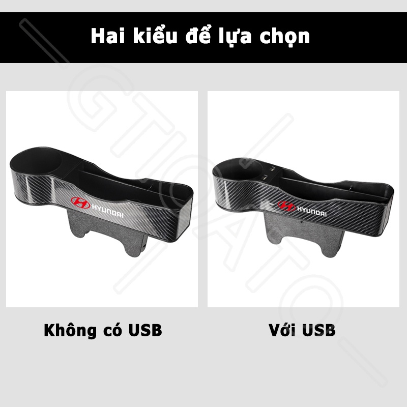 GTIOATO Khay Để Đồ Khe Ghế Ô Tô Khay ĐựNg Đồ Ô Tô Khay Đựng Đồ Khe Ghế Ô Tô Sợi Carbon Đồ Đa Năng Cắm Khe Ghế Ô Tô Khay Đựng Đồ Đa Năng Cắm Khe Ghế Xe Cho Hyundai Grand Starex Avante Accent I10 Santa Fe Kona Venue Tucson Sonata Ioniq Creta I20