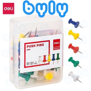 Ghim cắm bảng Deli nhựa nhều màu 0021 hàng chính hãng