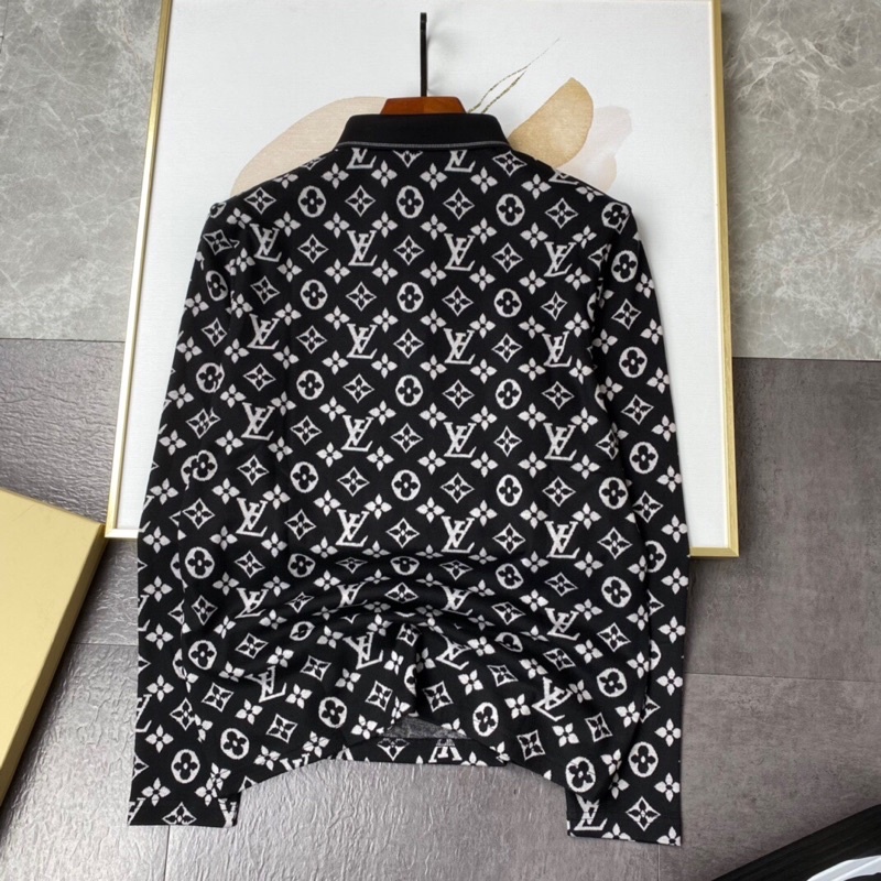 Áo len nam mỏng dài tay chất liệu mềm mại thương hiệu Louis Vuitton LV 2021 cao cấp cổ sơ mi