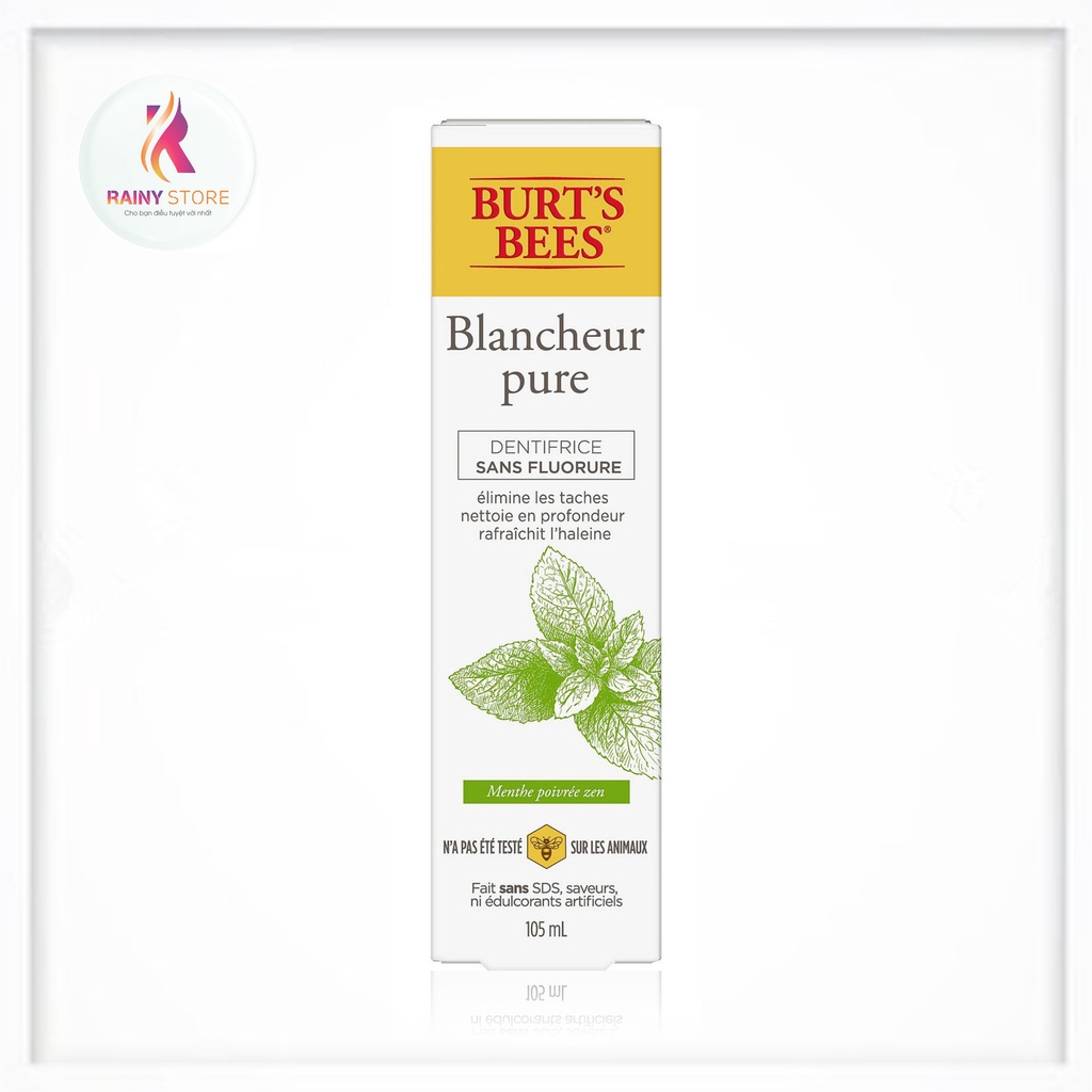 Kem đánh răng tự nhiên Burt's Bees Purely White 105ml