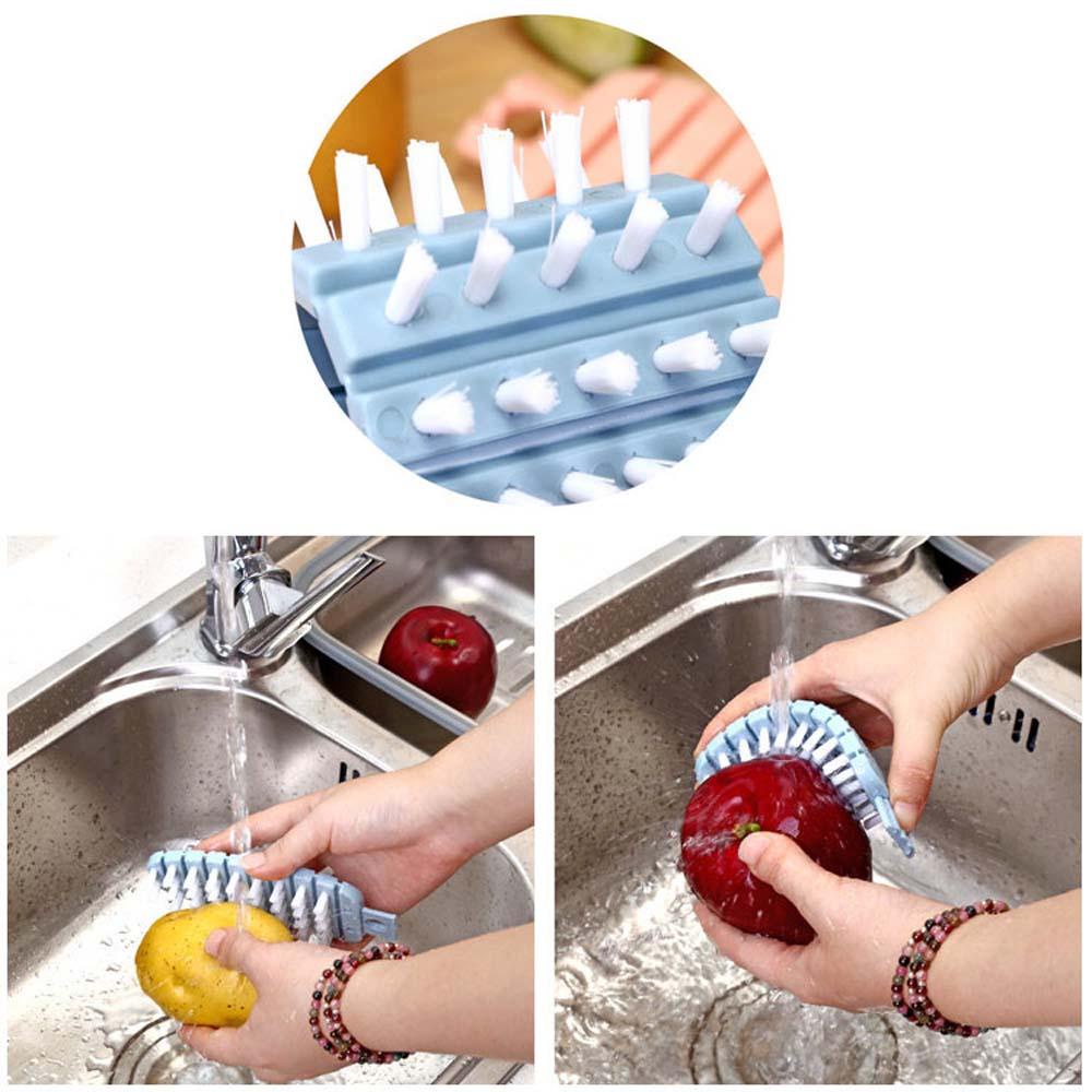 YIYU Bàn Chải Cầm Tay Vệ Sinh Khoai Tây Rau Củ Quả Dạng Treo Tiện Dụng Cho Gia Đình