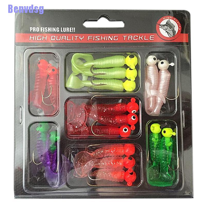 Bộ 17 Mồi Câu Cá Hình Con Sâu Mềm Tiện Dụng