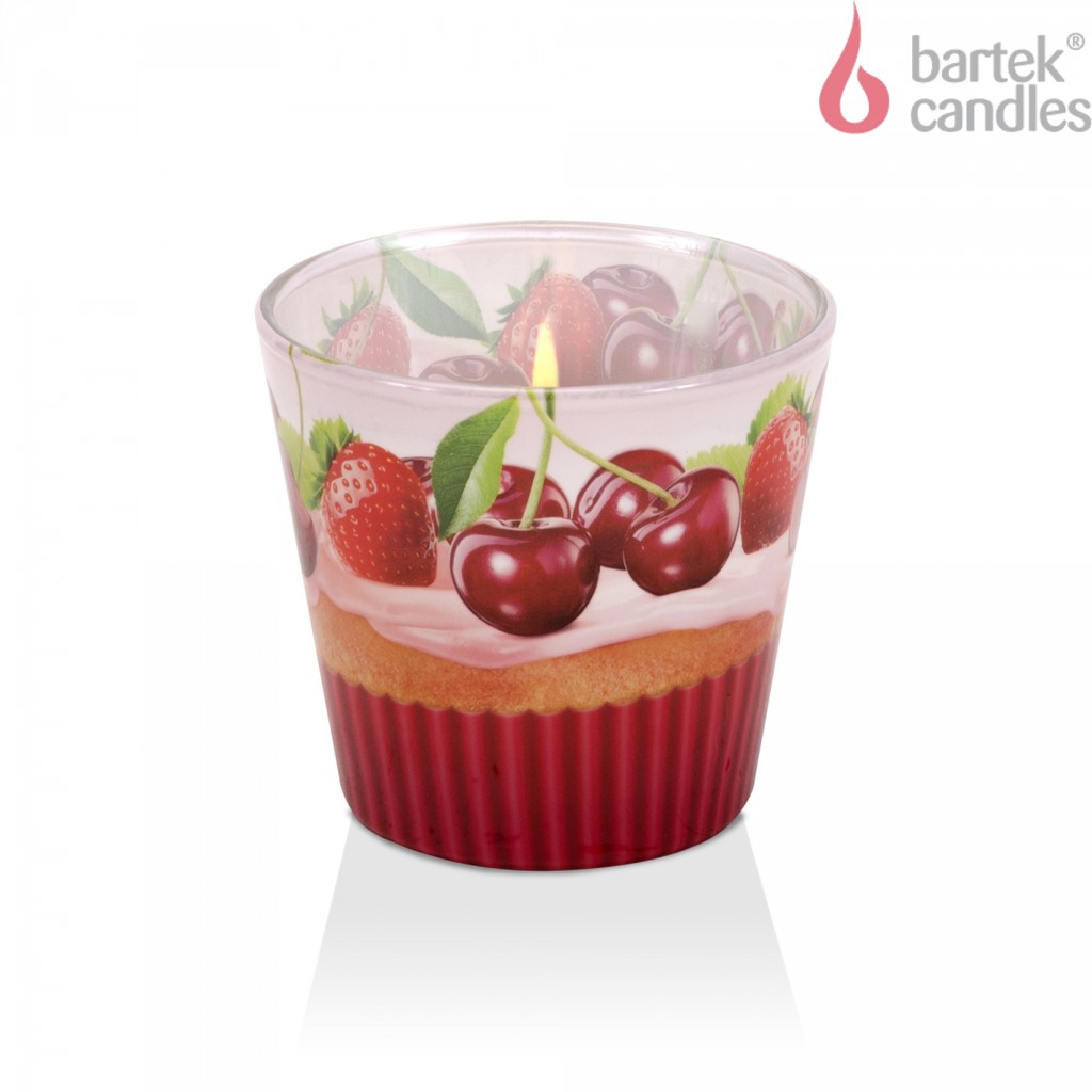 Ly nến thơm Bartek Candles BAT5568 Fruit Muffins 115g (Hương bánh hoa quả)