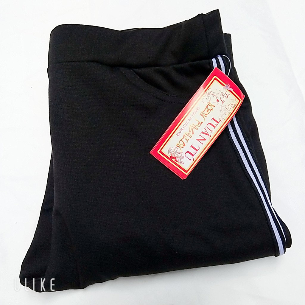 quần legging may viền 2 sọc nhuyễn