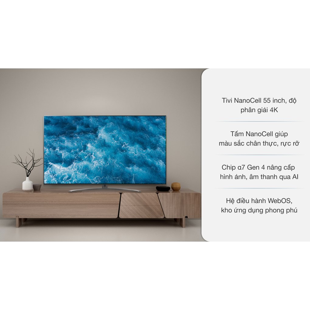 Smart Tivi NanoCell LG 4K 55 inch 55NANO86TPA (Miễn phí giao tại HCM-ngoài tỉnh liên hệ shop)