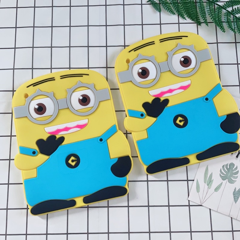 Vỏ Ốp iPad 2/3/4/5/Air 1 Silicon Dẻo Hình Minion Ngộ Nghĩnh