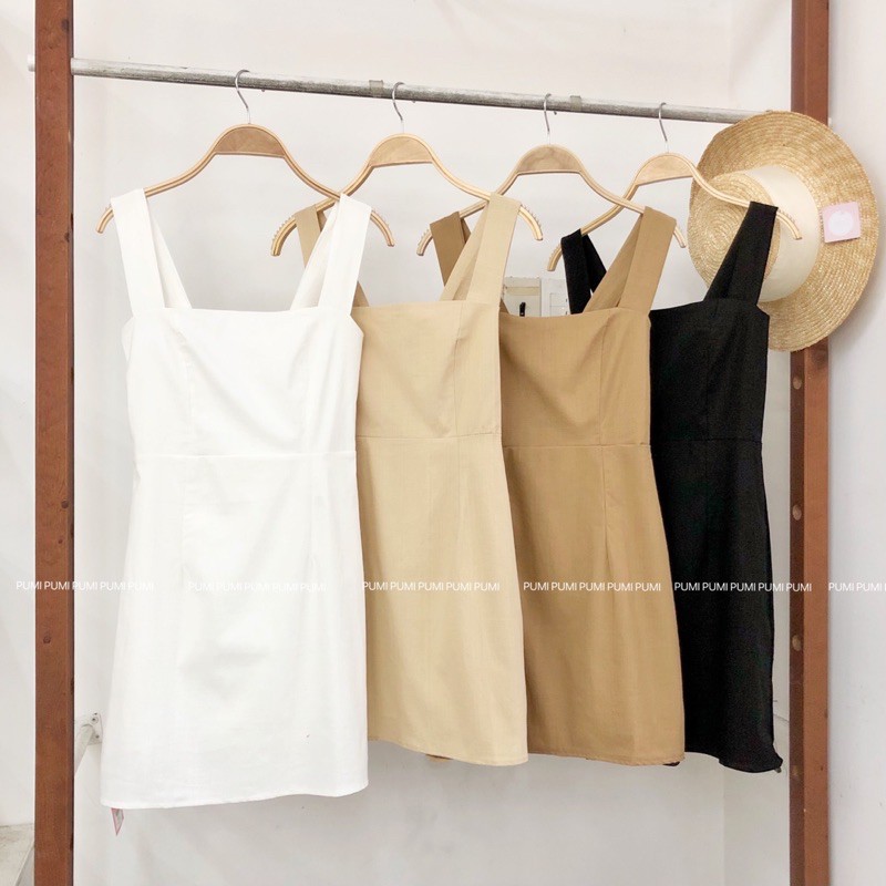 [Mã SKAMSALEP6 giảm 10% tối đa 100K đơn 150K] Đầm 2 đây bảng to freesize Pumi | BigBuy360 - bigbuy360.vn