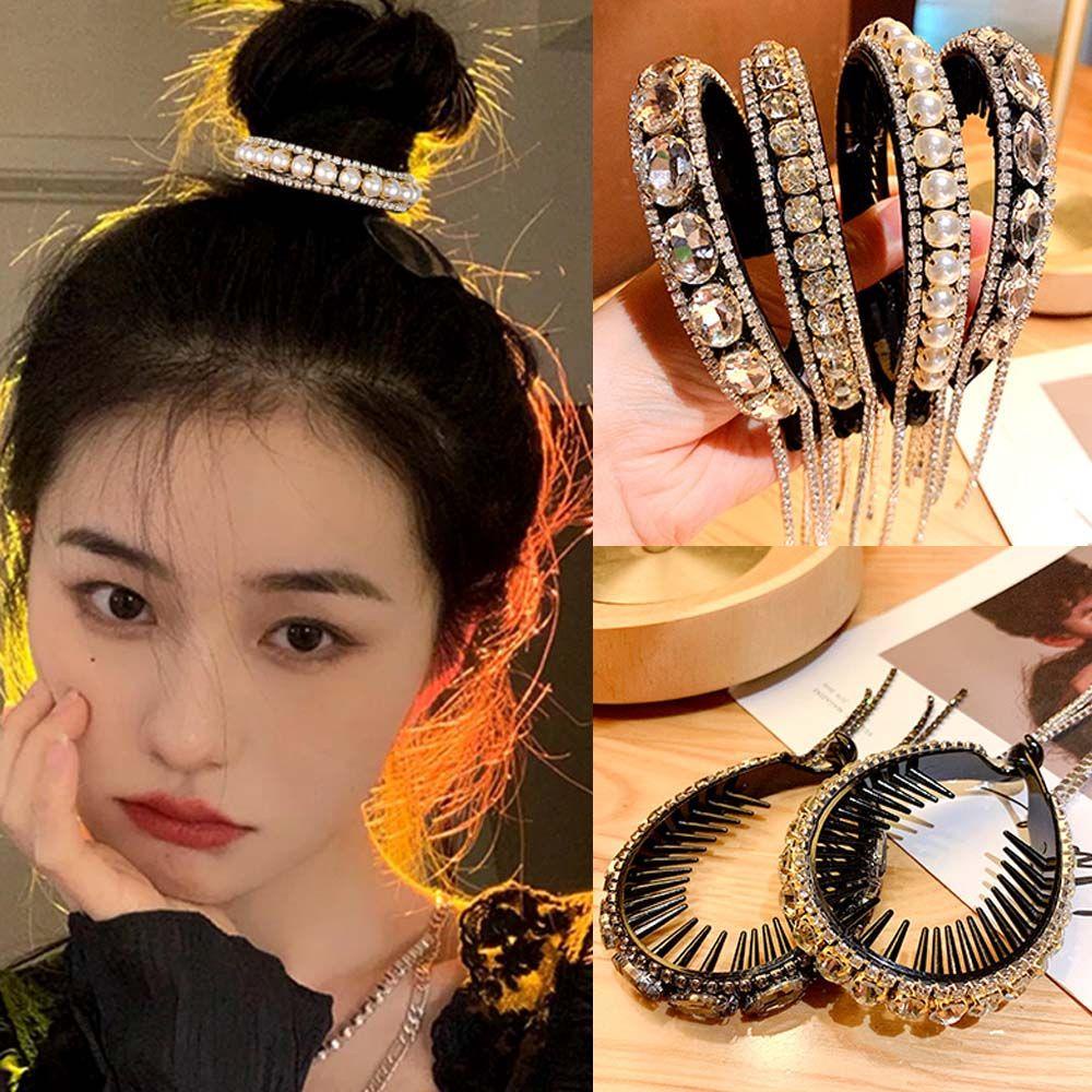 Aaron1 Dụng Cụ Búi Tóc Đính Ngọc Trai Thời Trang Hàn Quốc Dành Cho Nữ