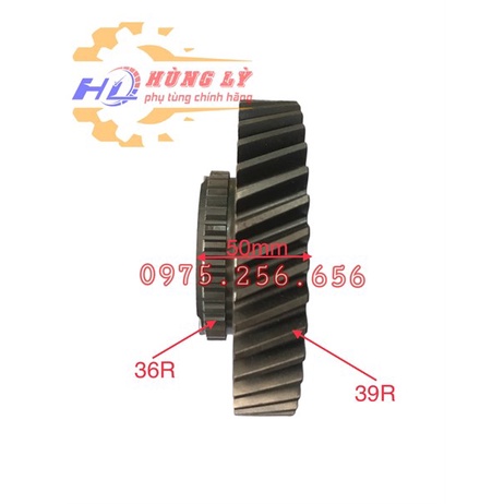 Bánh răng (Chuột) 39R Chéo/36R Chuột không Cá (1700Jk-127 dầy 30mmm lỗ phi 70) phụ tùng Hùng Lỳ