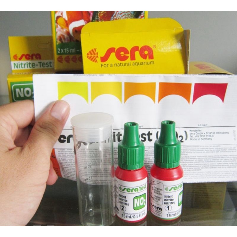 Bộ Test NO2 Sera ,Bộ Đo NO2 Đức, Test NO2 SERA,  kiểm tra Nitrit, Đo mức độ lọc hồ cá thủy sinh, nước nuôi thủy sả