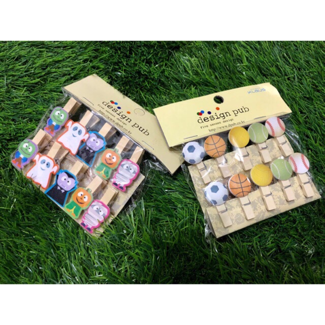 Set 10 kẹp ảnh gỗ kèm dây
