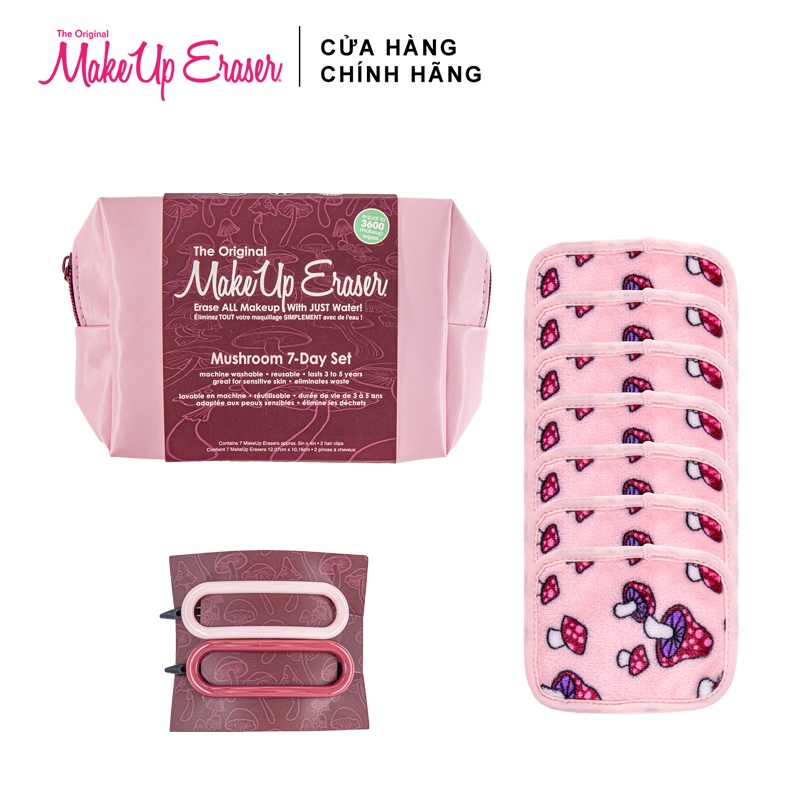 Bộ 7 khăn mini Makeup Eraser Mushroom
