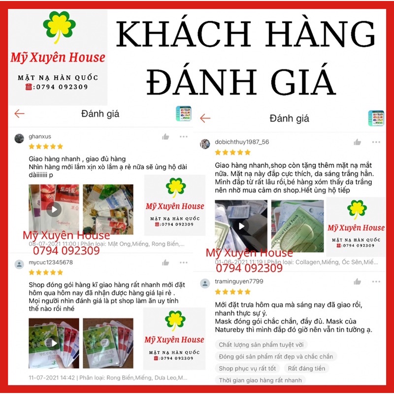 Mặt nạ natureby hàn quốc chính hãng 10 miếng