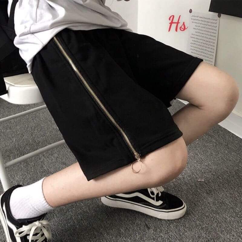 XPstore Quần short 3 sọc phối dây kéo Nam Nữ (Ảnh thật)