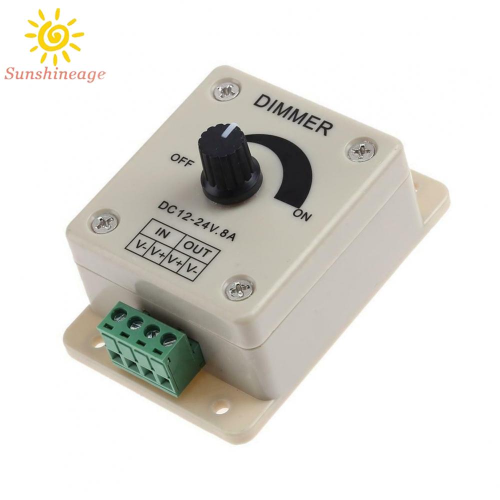 SUNAGE- ~LED Dimmer Switch 12-24V 8A Adjustable Brightness Single Color Controller    .【SUNAGE-HOT Fashion】