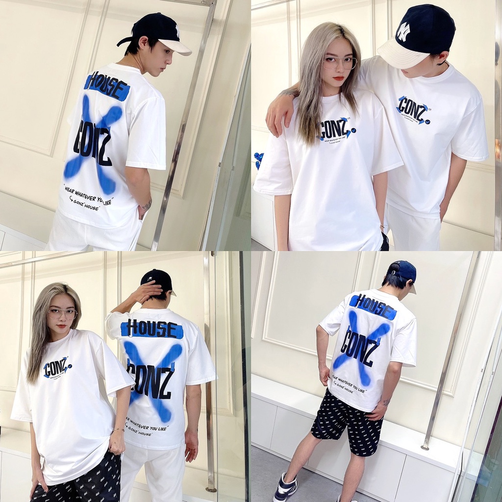 [Mã 11FASHIONSALE1 giảm 10K đơn 50K] Áo Thun Form Rộng Cotton TEE HOUSE 04 - Màu Đen/Trắng | BigBuy360 - bigbuy360.vn