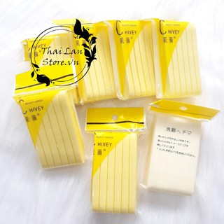 Bọt biển - Bông nở rửa mặt Chivey 12 miếng / Miếng mút rửa mặt bọt biển dạng nén