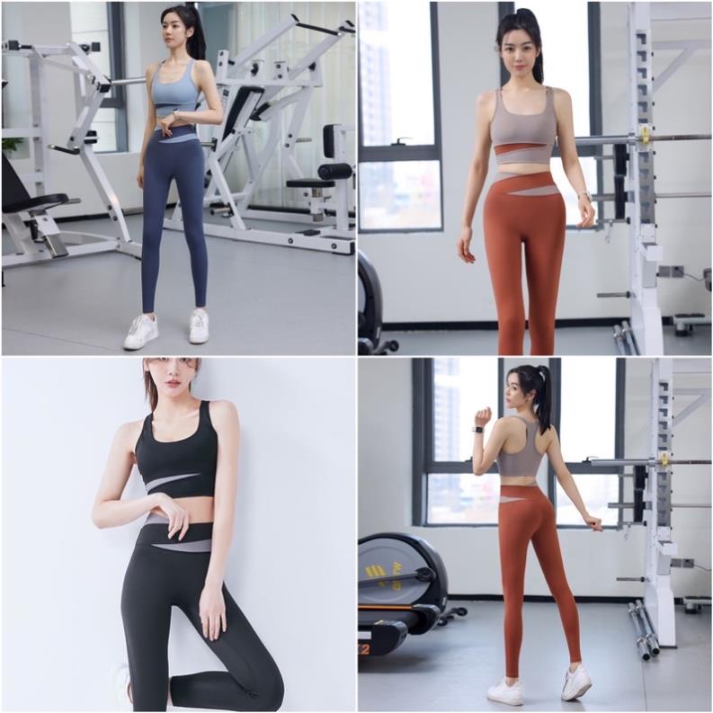 Bộ Đồ Tập Cradin Quần Dài Áo Ba Lỗ Tập Gym Yoga Thể Thao Nữ Thông Thoáng Siêu Co Giãn 988