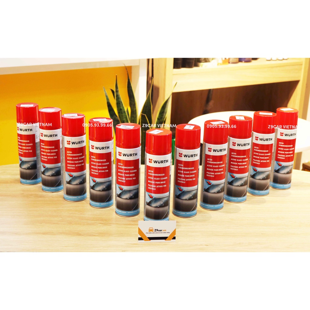 Combo vệ sinh kính lái Wurth và đất sét tẩy bụi sơn Maxshine kèm khăn Microfiber