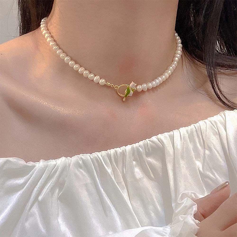 Fallforbeauty Vòng Cổ Choker Hình Hoa Tulip Phong Cách Baroque Thời Trang