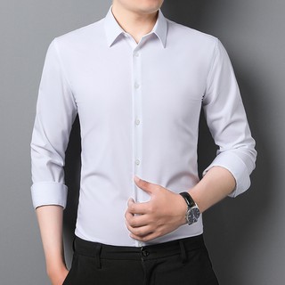 Áo sơ mi nam tay dài trơn thời trang nam