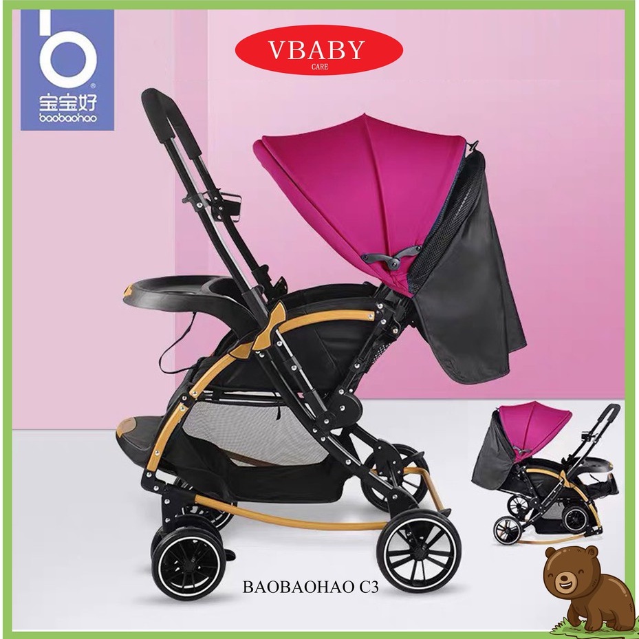 ❖☜Xe Đẩy Trẻ Em Bập Bênh 2 Chiều Baobaohao C3