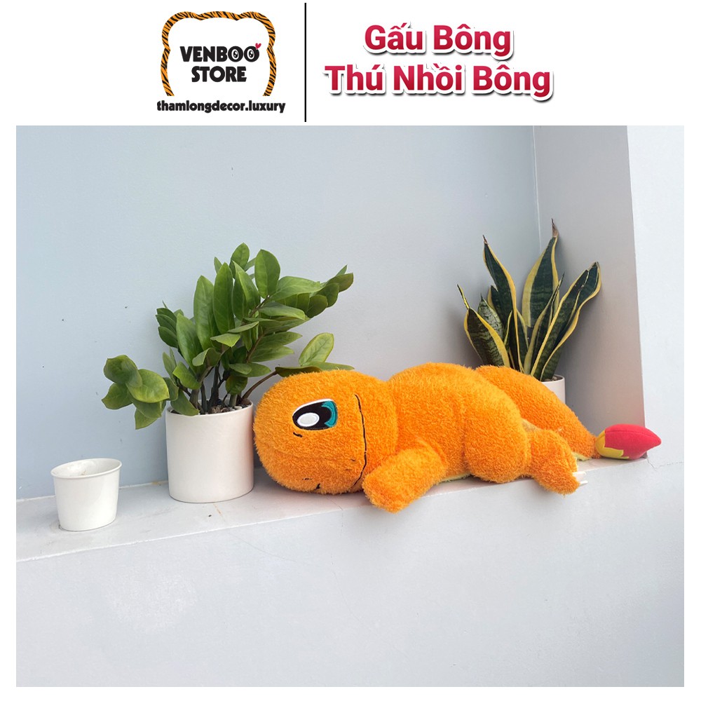 Gấu Bông POKEMON Khủng Long Lửa Charmander size 60cm | Gối ôm thú nhồi bông POKEMON