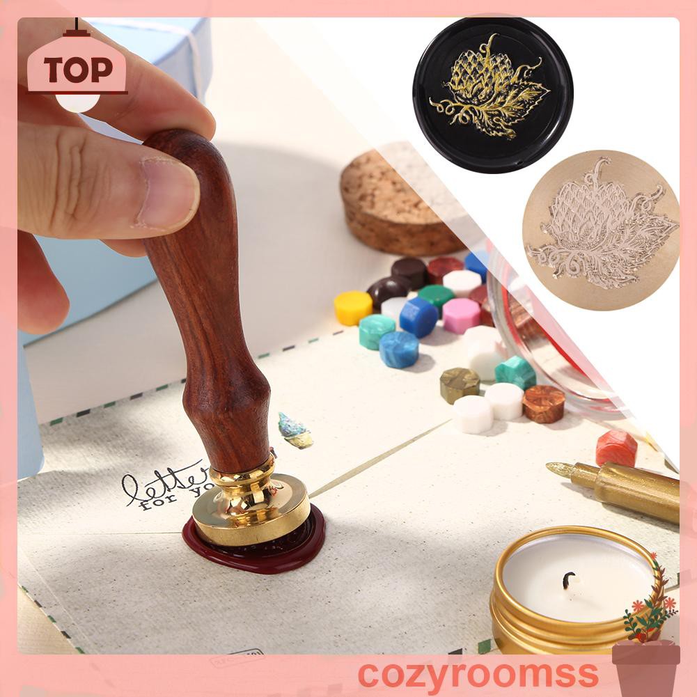 Đầu con dấu sáp hình tròn cổ xưa dùng trang trí scrapbooking thủ công DIY
