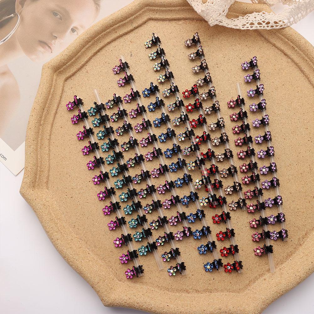 Set 12 Kẹp Tóc Càng Cua Họa Tiết Hoa Cho Nữ