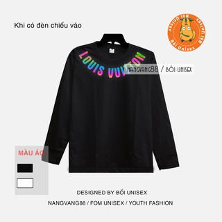 Áo Thun Nam Nữ Dài Tay Fom Rộng Phản Quang Đa Sắc
