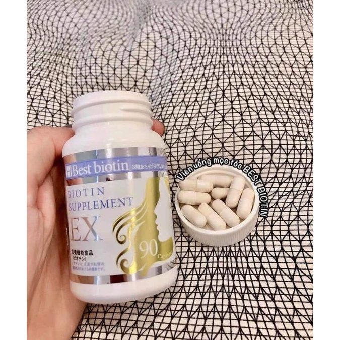 Viên uống hỗ trợ MỌC TÓC Best Biotin Supplement EX Nhật Bản - Hộp 90 viên