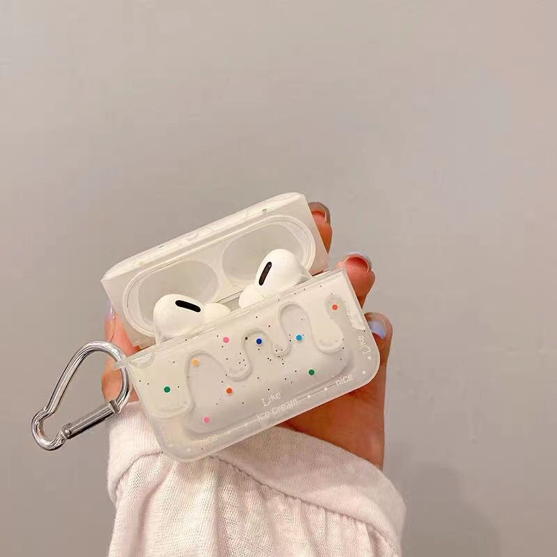 Vỏ Bảo Vệ Hộp Sạc Tai Nghe AirPods 1 / 2 AirpodsPro gen3 AirPods 3 Chống Sốc Hình Cây Kem Dễ Thương Ốp