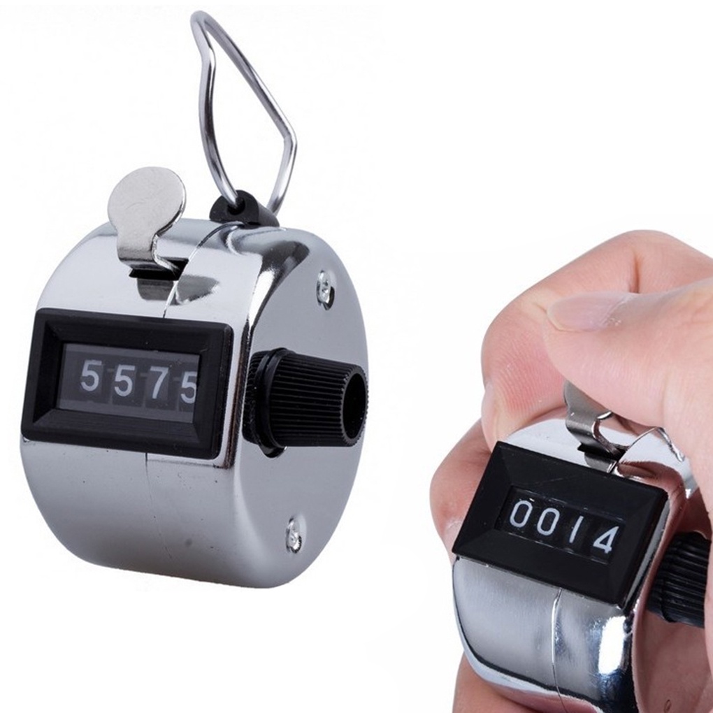 Bộ đếm thủ công chữ số dạng bấm cầm tay bằng crom cho người chơi golf