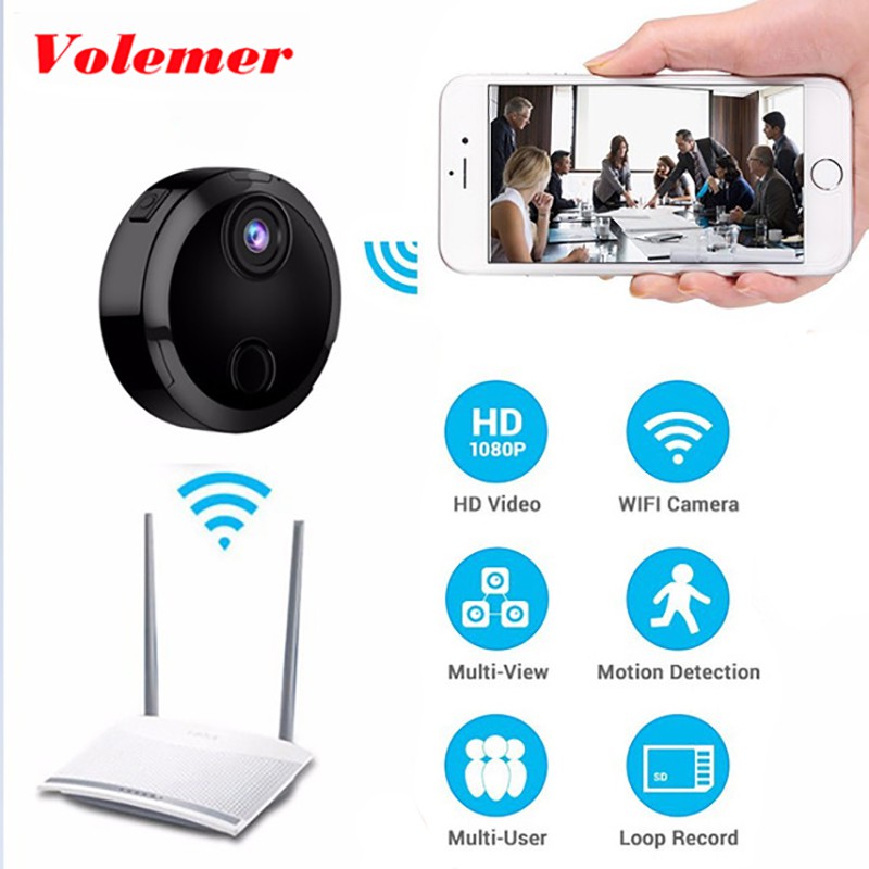 Camera Mini Wifi HDQ15 Kết Nối Không Dây Với Điện Thoại Android