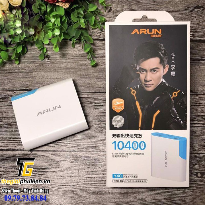 Pin dự phòng chính hãng Arun 10400 mAh
