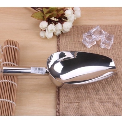 Muôi xúc đá inox 304 loại Dày Đẹp Xịn - dụng cụ múc hạt inox không gỉ nhiều kích thước