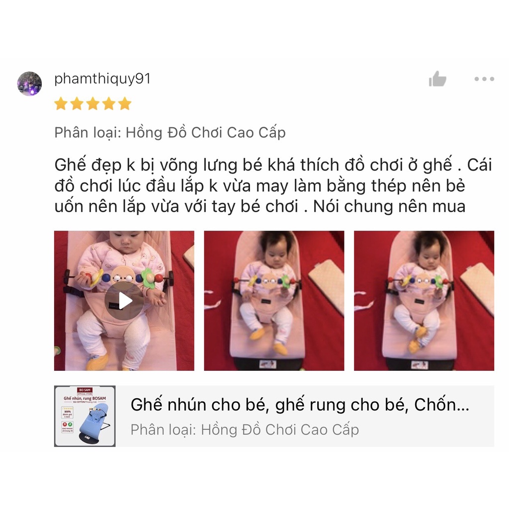 Ghế nhún rung chống võng lưng cho trẻ sơ sinh từ 2 tháng đa năng cho bé, chất liệu cotton thoáng mát an toàn,Shop Bố Sam