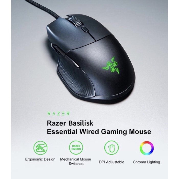 [Mã 157ELSALE hoàn 7% đơn 300K] Chuột game Razer Basilisk Essential (mới 100%)