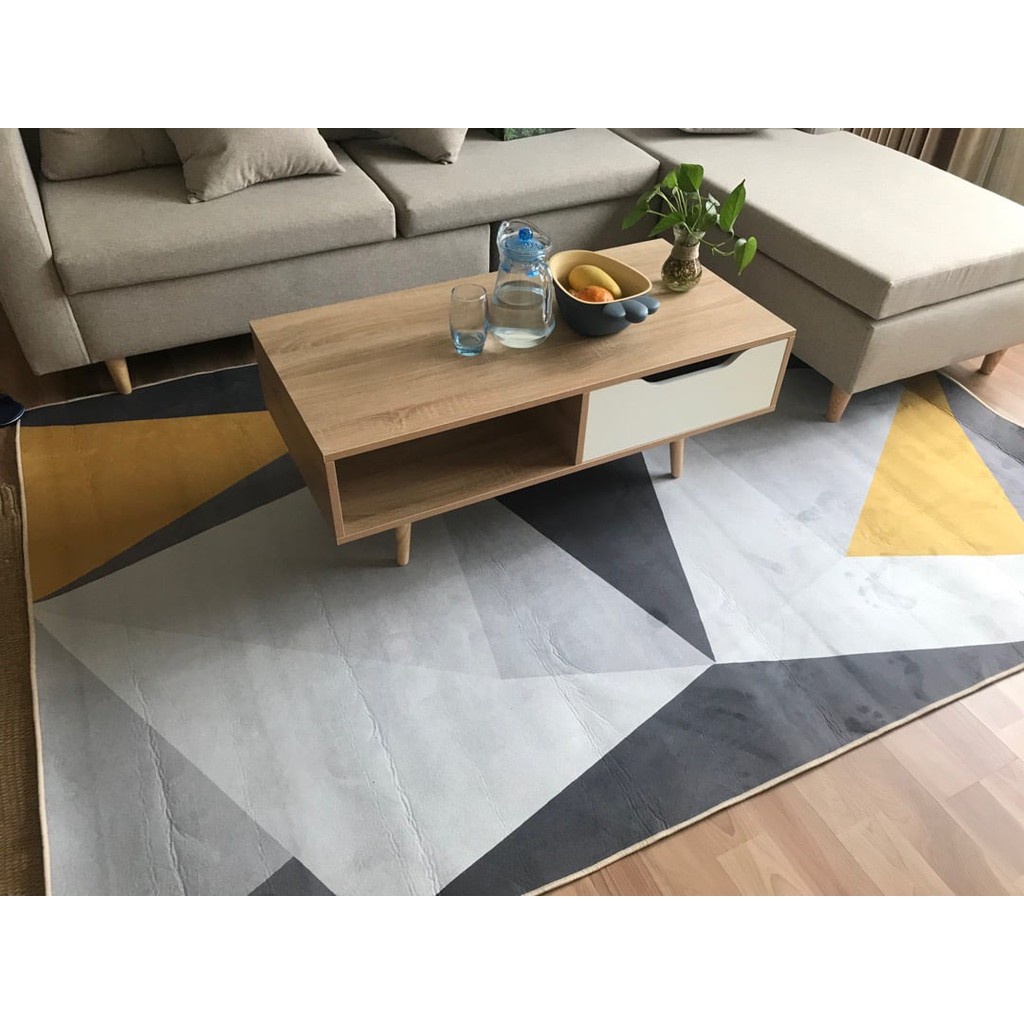 Bàn trà sofa phòng khách bằng gỗ thương hiệu ANA phong cách hiện đại mặt bàn chống xước chân gỗ tự nhiên chắc chắn BT08