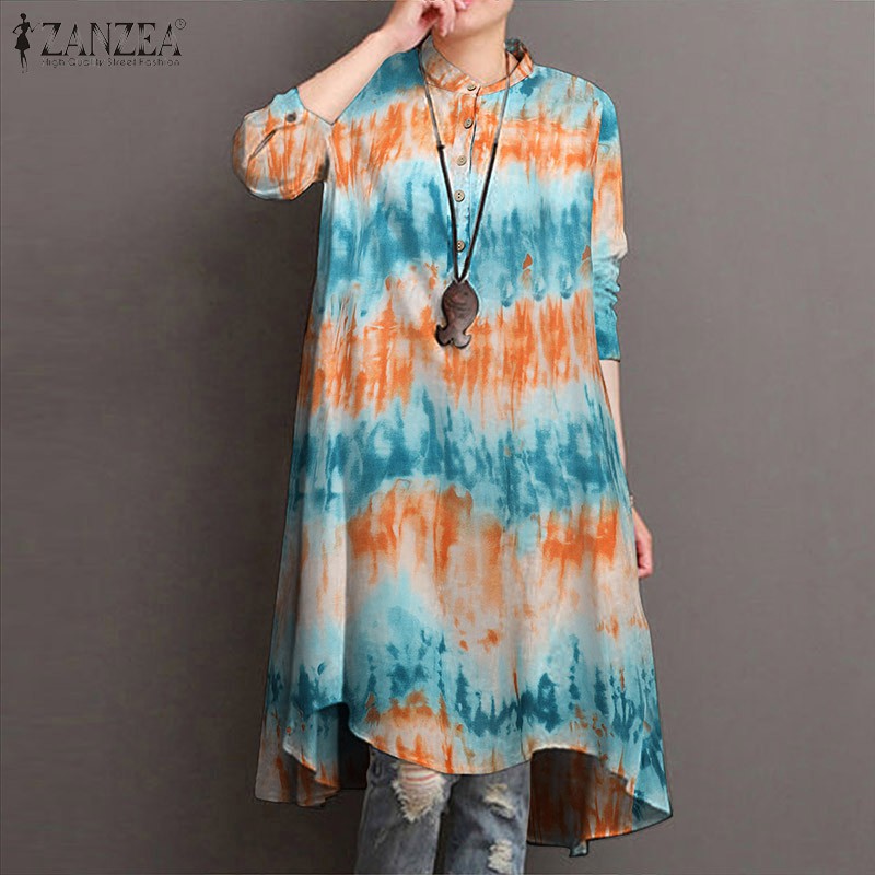 Áo kiểu ZANZEA tay dài phong cách cổ điển thời trang cá tính cho nữ