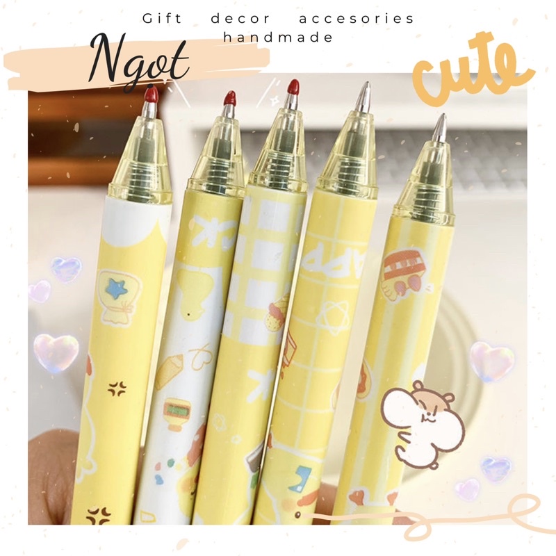 Bút Bi Nước Đen 0,5mm Vịt Vàng Duck Lovely