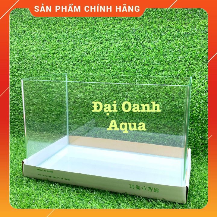 Bộ Bể Cá Kính Đúc 40cm Mini Để Bàn, Dài 40cm Rộng 24cm Cao 26cm - Bể Cá Cảnh Thủy Sinh Mini