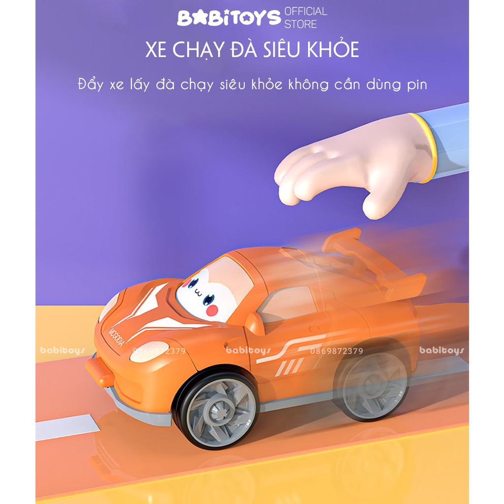 Xe ô tô robot biến hình chạy đà quán tính, máy bay biến hình, ô tô đồ chơi cho bé vận động