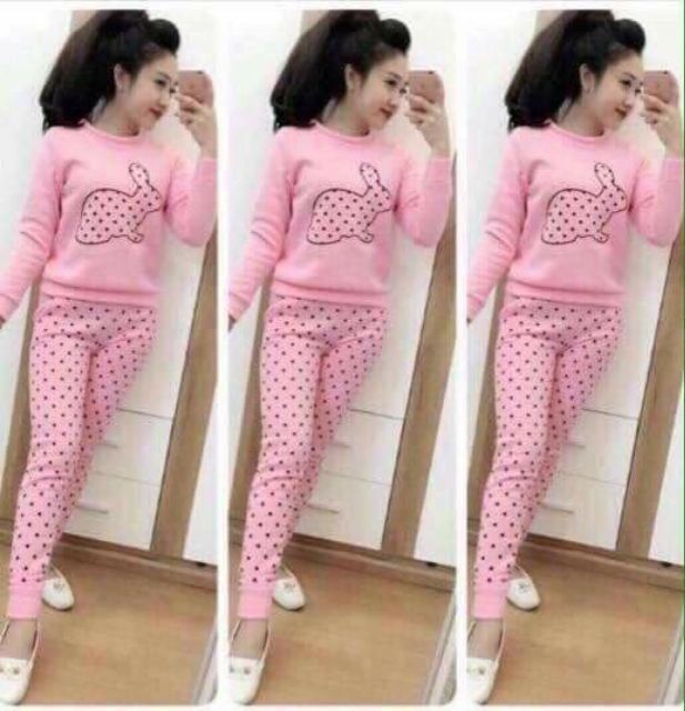 Bộ nỉ thu đông hình thỏ | BigBuy360 - bigbuy360.vn