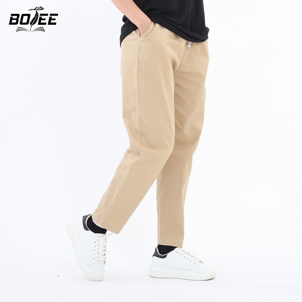 Quần baggy nữ công sở kaki ống suông hàn quốc basic cao cấp chất dày unisex ĐEN - KEM