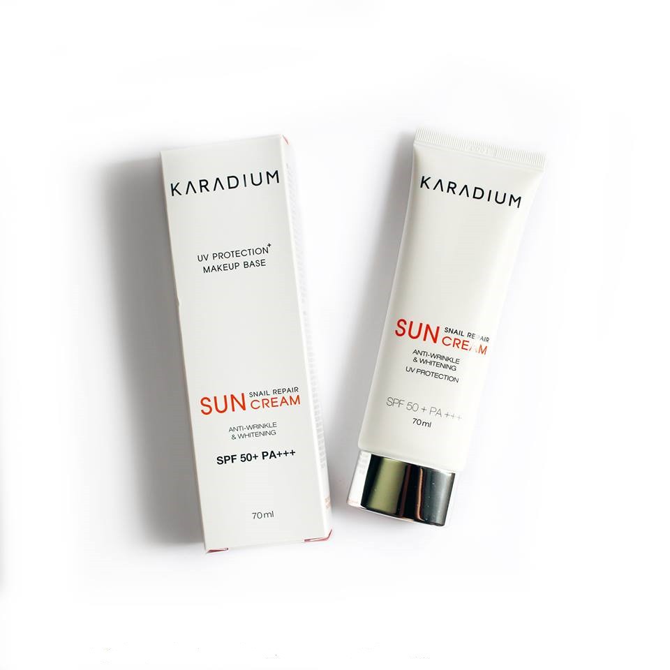 KEM CHỐNG NẮNG -KARADIUM -Kem Chống Nắng Nâng Tone Da Karadium Snail Repair Sun Cream SPF 50+ PA+++