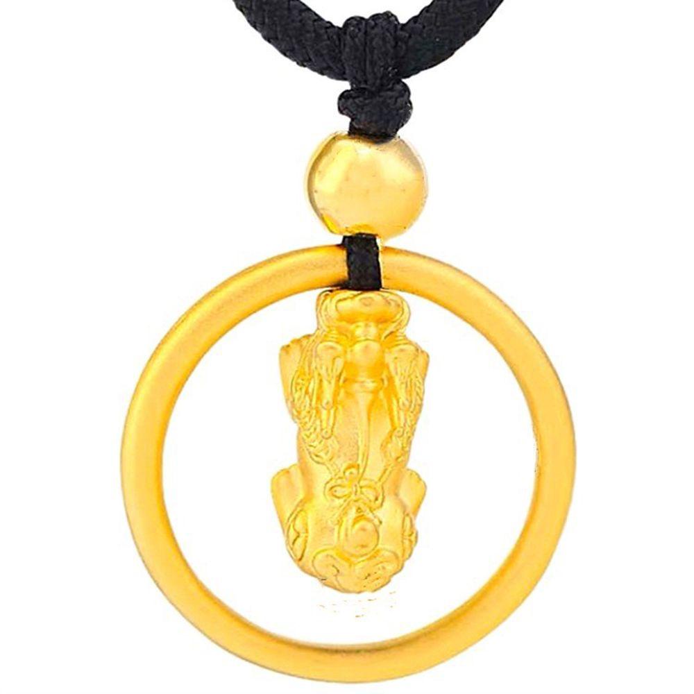 Vòng cổ Màu Đen May Mắn Khắc Chữ Brave Troops Phong Cách Vintage Dành Cho Nam Nữ