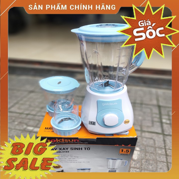 Xả hàng máy xay sinh tố 3 cối nhựa Goldsun BGL4103 chính hãng