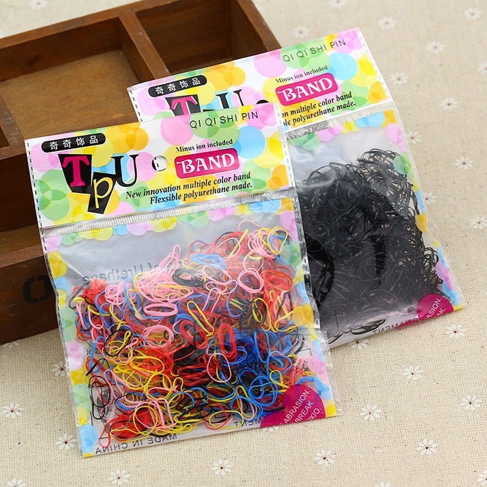 Set 400 Dây Thun Buộc Tóc Nhiều Màu Sắc