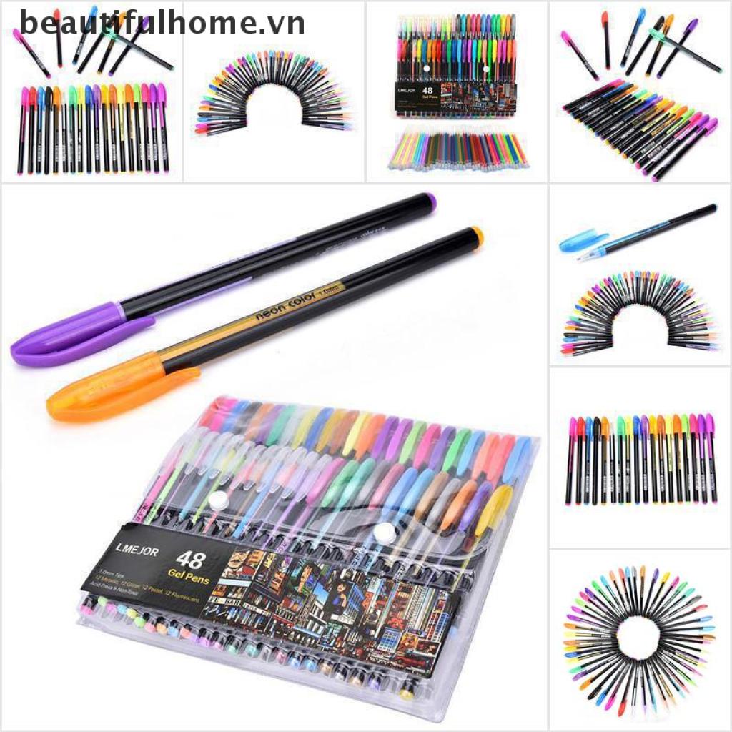Set 48 cây bút mực gel neon nhiều màu sắc